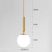 Luminária Led Bola de Vidro Moderna