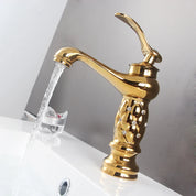 Torneira de Bacia Cromada Luxuosa com Cristais