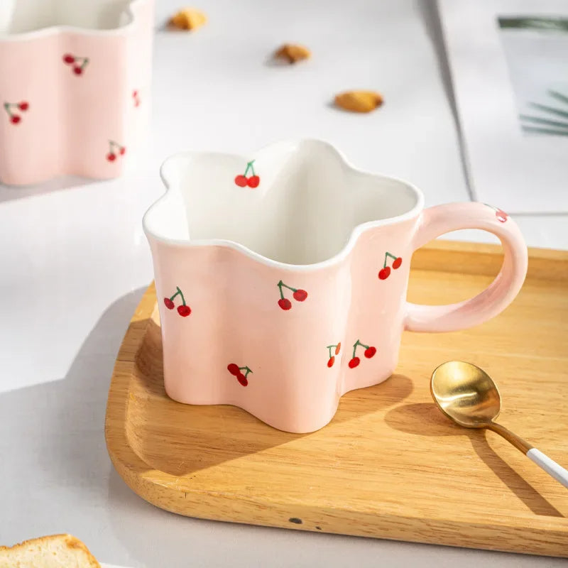 Caneca Cereja Pintada 320ml