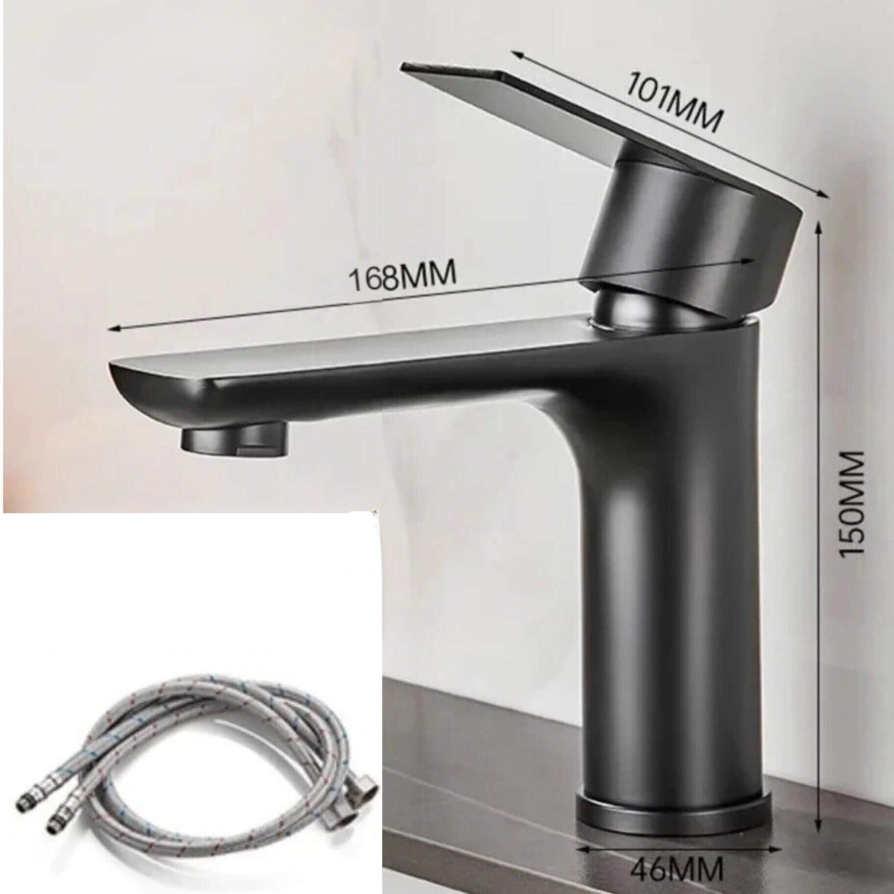 Torneira para Banheiro Quente e Frio em Inox