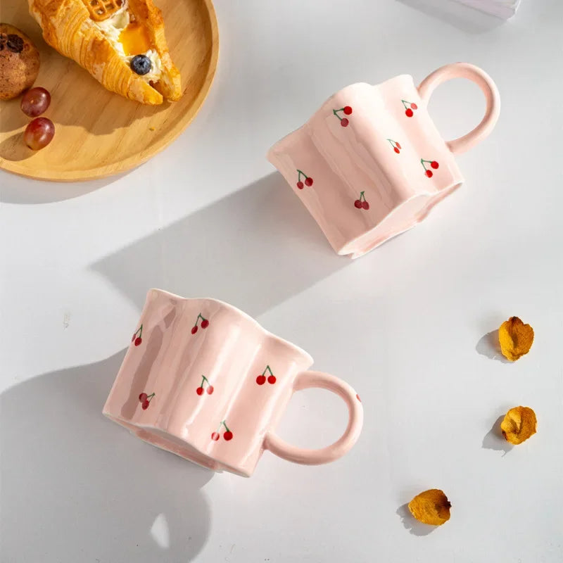 Caneca Cereja Pintada 320ml