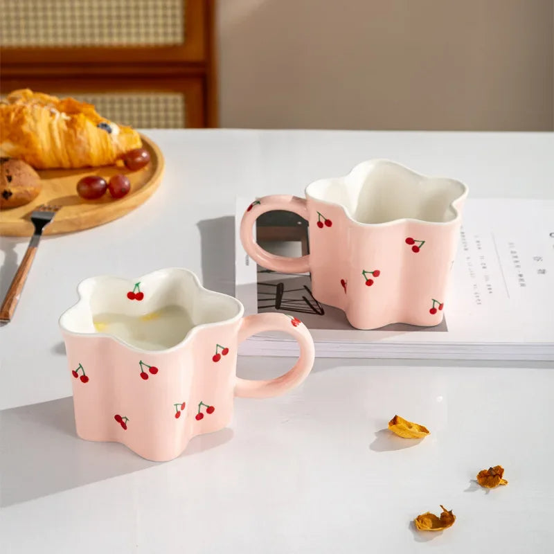 Caneca Cereja Pintada 320ml