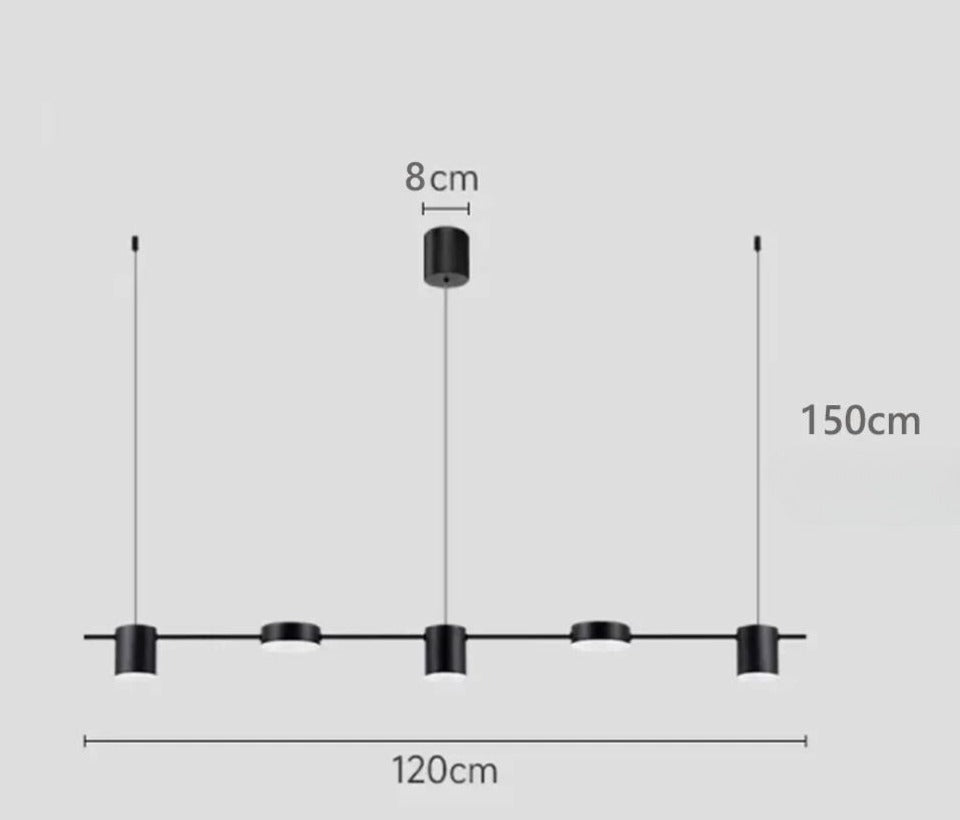 Luminária Pendente de Teto 5 Pontos de Luz