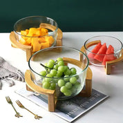 Saladeira com Base em Madeira