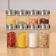 Porta Condimentos 16 Potes em Inox - Suporte Giratório