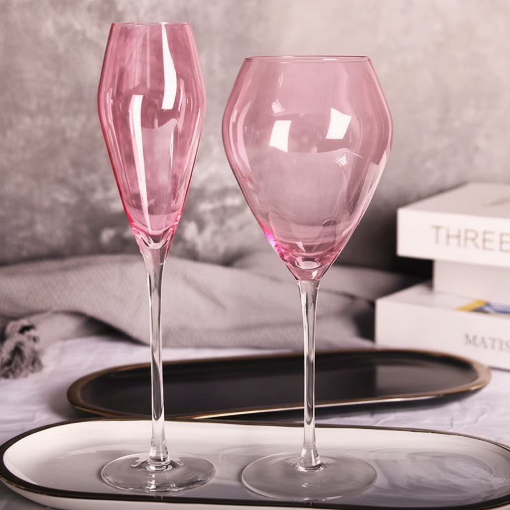 Taça de Cristal Rosé para Vinho e Champagne