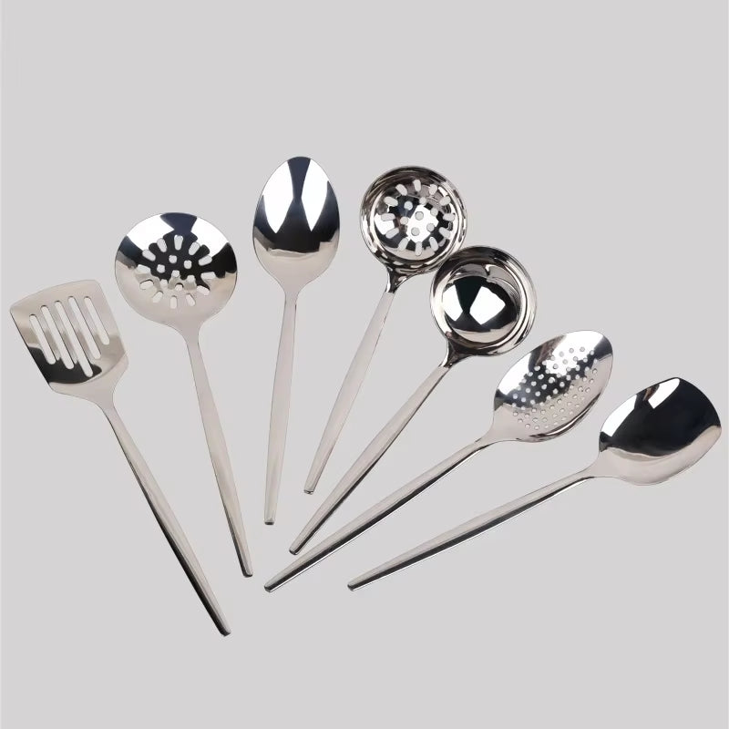 Conjunto de Utensílios de Luxo em Aço Inox - 2, 7 ou 12 Peças