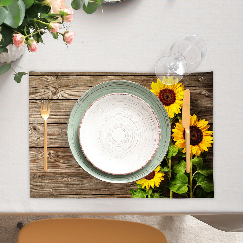 Conjunto 4 Descansos para Prato Girassóis