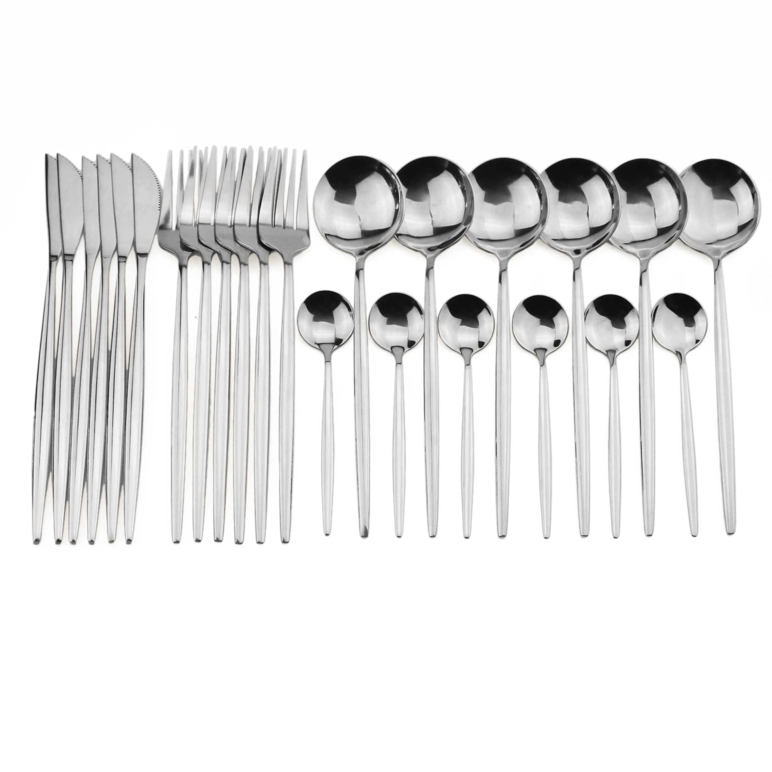 Kit Talheres Colors 24 Pcs em Inox