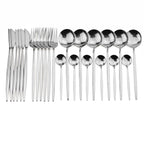 Kit Talheres Colors 24 Pcs em Inox