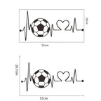 Adesivo de Parede Coração Pulsando Futebol