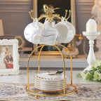 Conjunto de Xícara de Café em Porcelana de Luxo 200ml