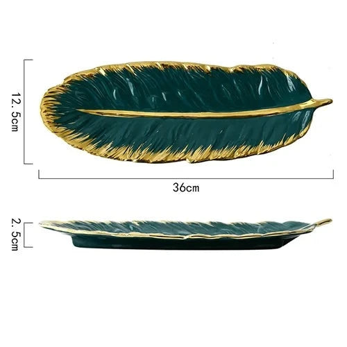 Bandeja Folha em Cerâmica 6 Cores