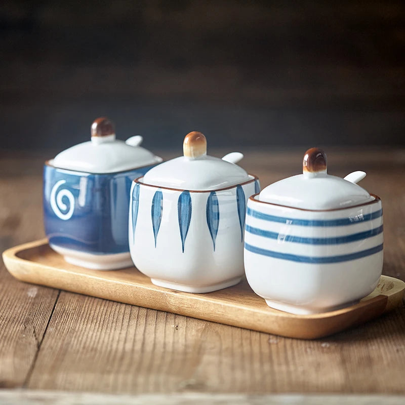 Kit Potes de Cerâmica para Temperos