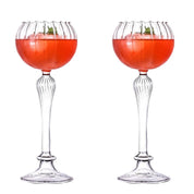 Conjunto Luxuoso de 2 Taças de Cristal 320ml para Coquetéis e Drinks