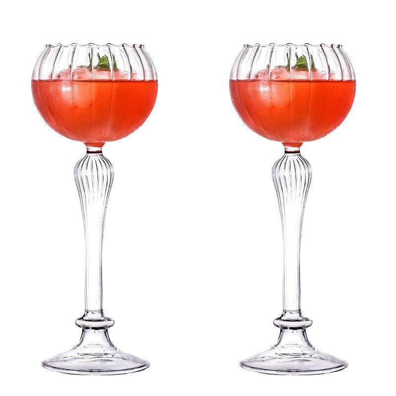 Conjunto Luxuoso de 2 Taças de Cristal 320ml para Coquetéis e Drinks