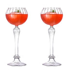 Conjunto Luxuoso de 2 Taças de Cristal 320ml para Coquetéis e Drinks