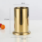 Porta Utensílios Gold em Inox