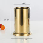 Porta Utensílios Gold em Inox