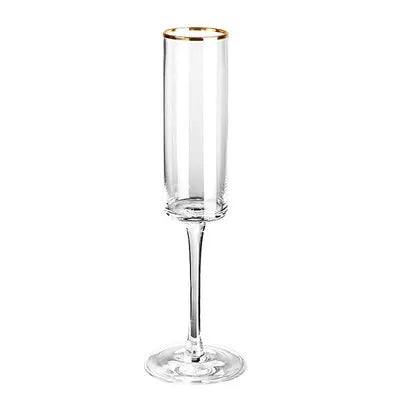 Taça de Champanhe Luxo Cristalina