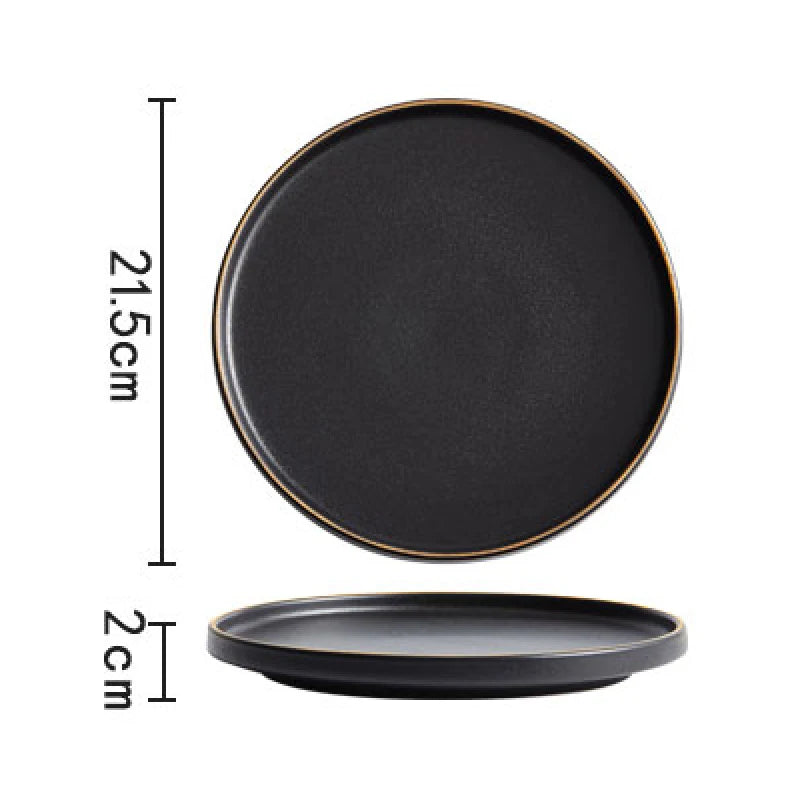 Prato Black Luxo em Cerâmica