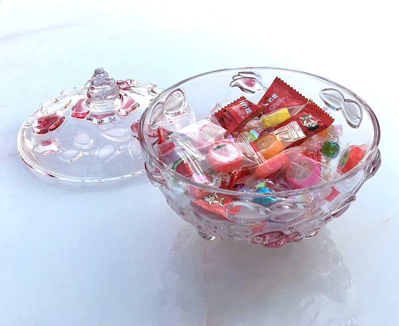 Frasco Decorativo de Cristal Colorido para Doces