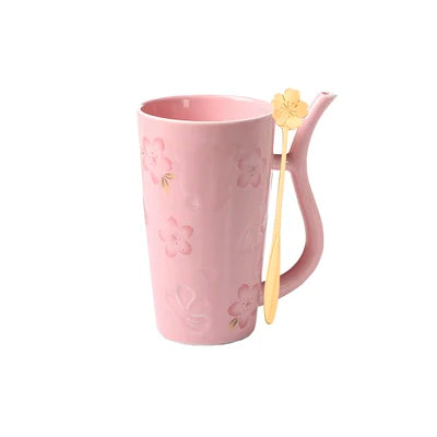 Caneca Flor de Cerejeira Cerâmica - 500ml
