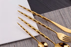 Conjunto Talheres Gold - 8 ou 12pcs