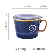 Tigela de Porcelana com Alça e Tampa - 1100ml