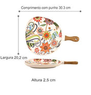 Travessa Pintada a Mão em Porcelana