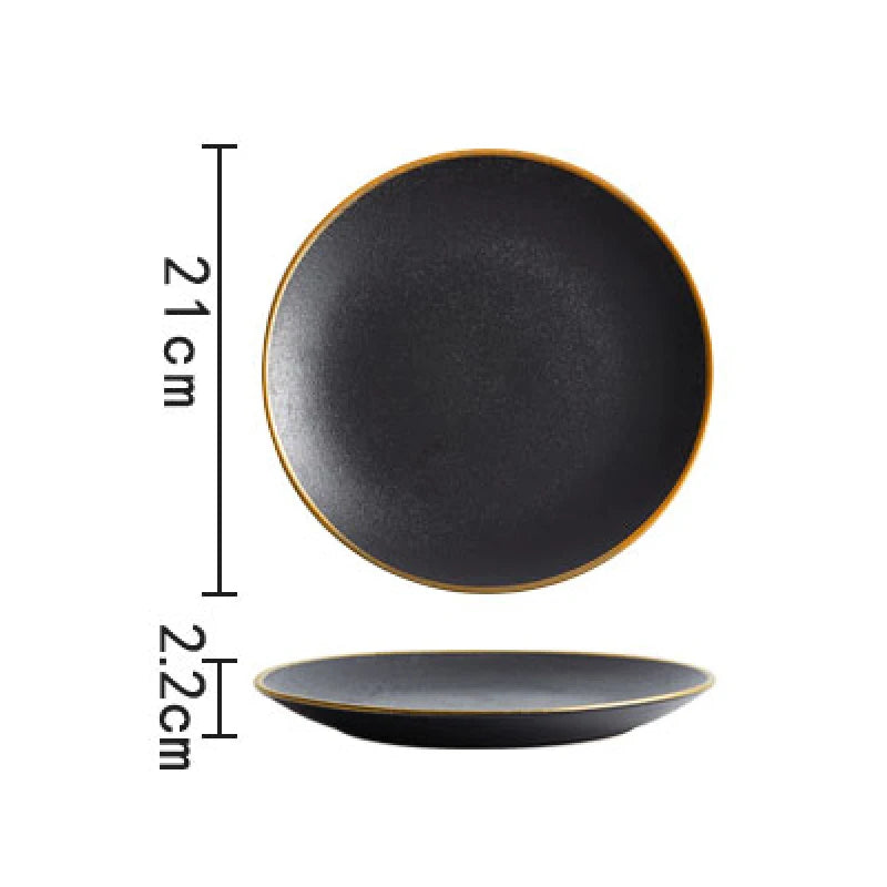 Prato Black Luxo em Cerâmica