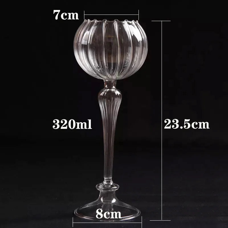 Conjunto Luxuoso de 2 Taças de Cristal 320ml para Coquetéis e Drinks