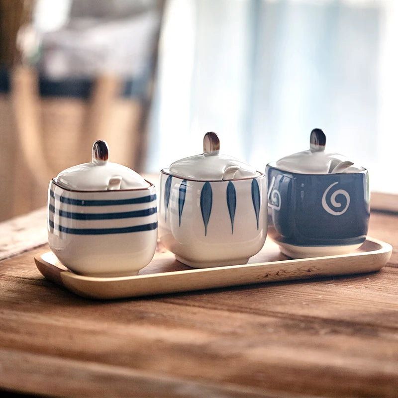 Kit Potes de Cerâmica para Temperos