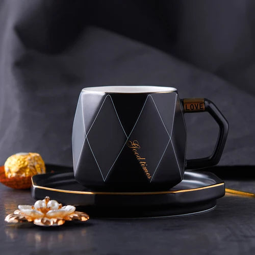 Conjunto Xícara Deluxe Porcelana - 3pcs