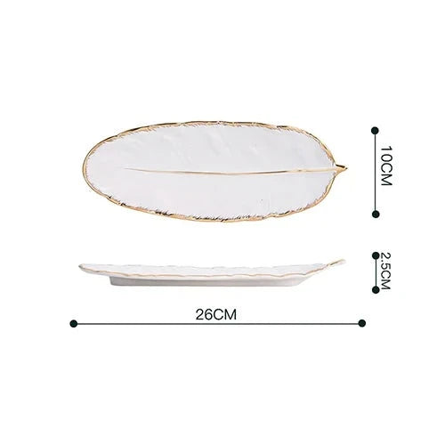 Bandeja Folha em Cerâmica 6 Cores