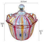 Frasco Decorativo de Cristal Colorido para Doces