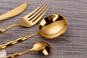 Conjunto Talheres Gold - 8 ou 12pcs