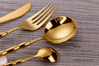 Conjunto Talheres Gold - 8 ou 12pcs