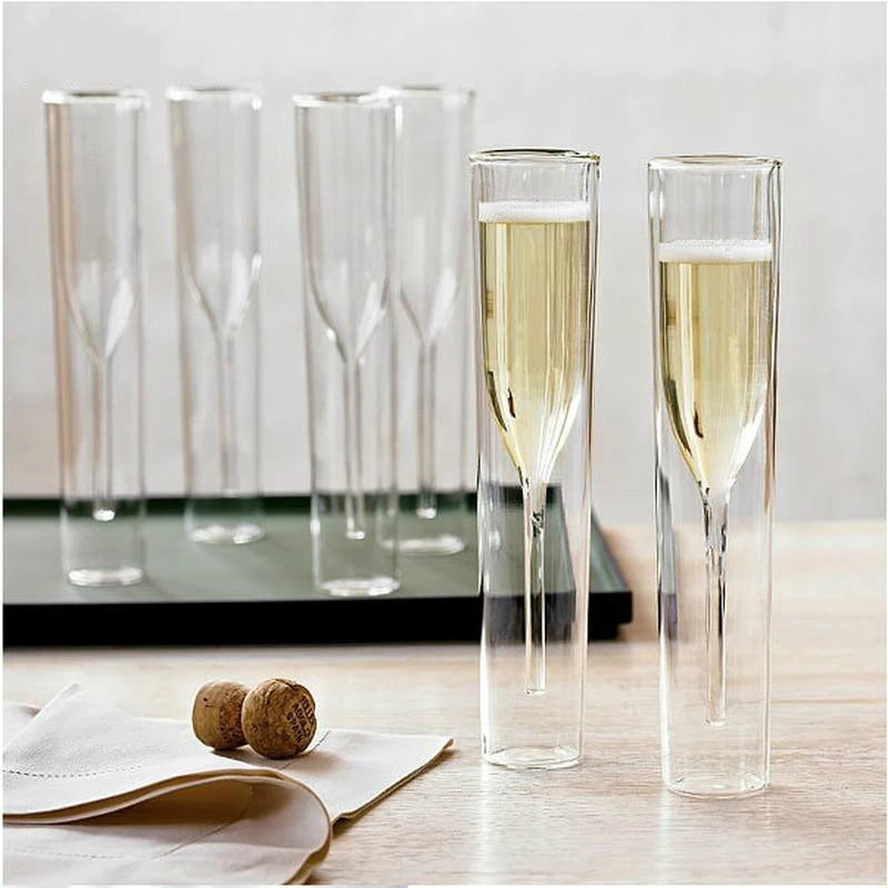 Taças Tubo de Cristal Kit 2 Pcs