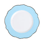 Prato de Porcelana Escultural com Borda Dourada Floral
