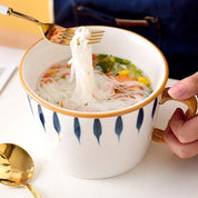 Tigela de Porcelana com Alça e Tampa - 1100ml
