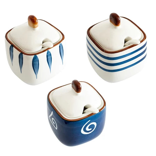 Kit Potes de Cerâmica para Temperos - Individual e 2 ou 3pcs