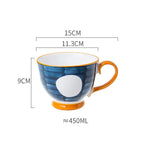 Japonês pintado à mão underglaze copo de café da manhã copo de cerâmica leite cereal suco café criativo net vermelho utensílios de mesa