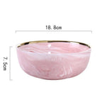 Louças de Cerâmica Mármore Rosa Luxo - Individual