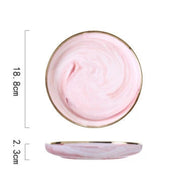 Louças de Cerâmica Mármore Rosa Luxo - Individual