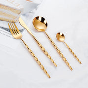 Conjunto Talheres Gold - 8 ou 12pcs