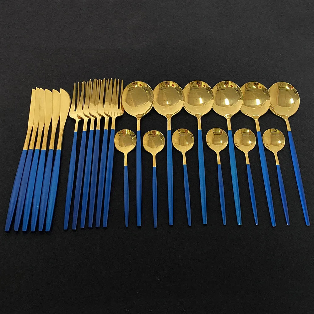 Jogo Talheres Slim em Inox 24 Pcs