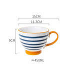 Japonês pintado à mão underglaze copo de café da manhã copo de cerâmica leite cereal suco café criativo net vermelho utensílios de mesa