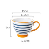 Caneca de Cerâmica Pintada à Mão - 450ml