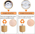 Moedor Manual de Sal e Pimenta em Madeira de Carvalho - 2pcs
